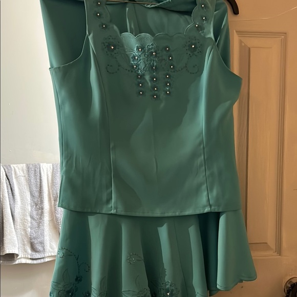 Bitten by Sarah Jessica Parker Blue long skirt flair like mermaid - Picture 2 of 4